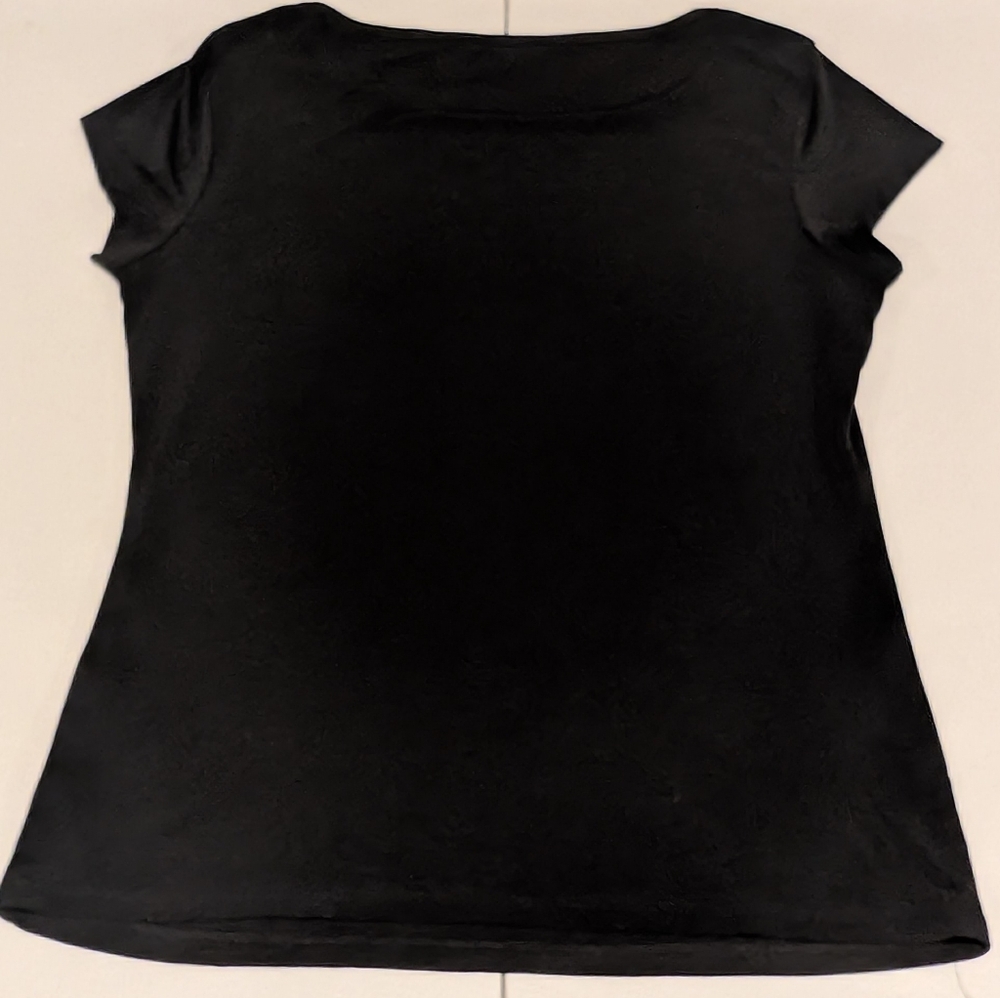 Premise Studio Women’s Large Black Scoop Neck Cap Sleeve T-Shirt - Picture 4 of 4